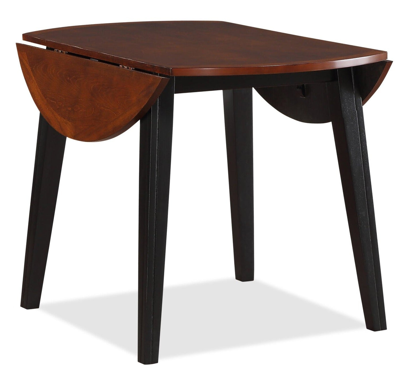 Evant Round Drop-Leaf Dining Table - Black