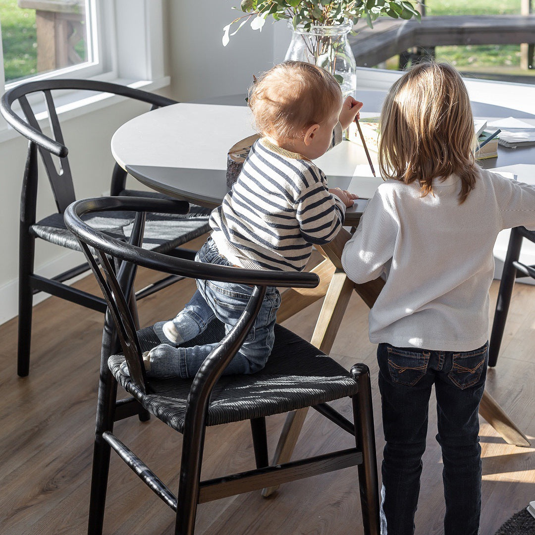 Jessbul Wishbone Dining Chair - Matte Black