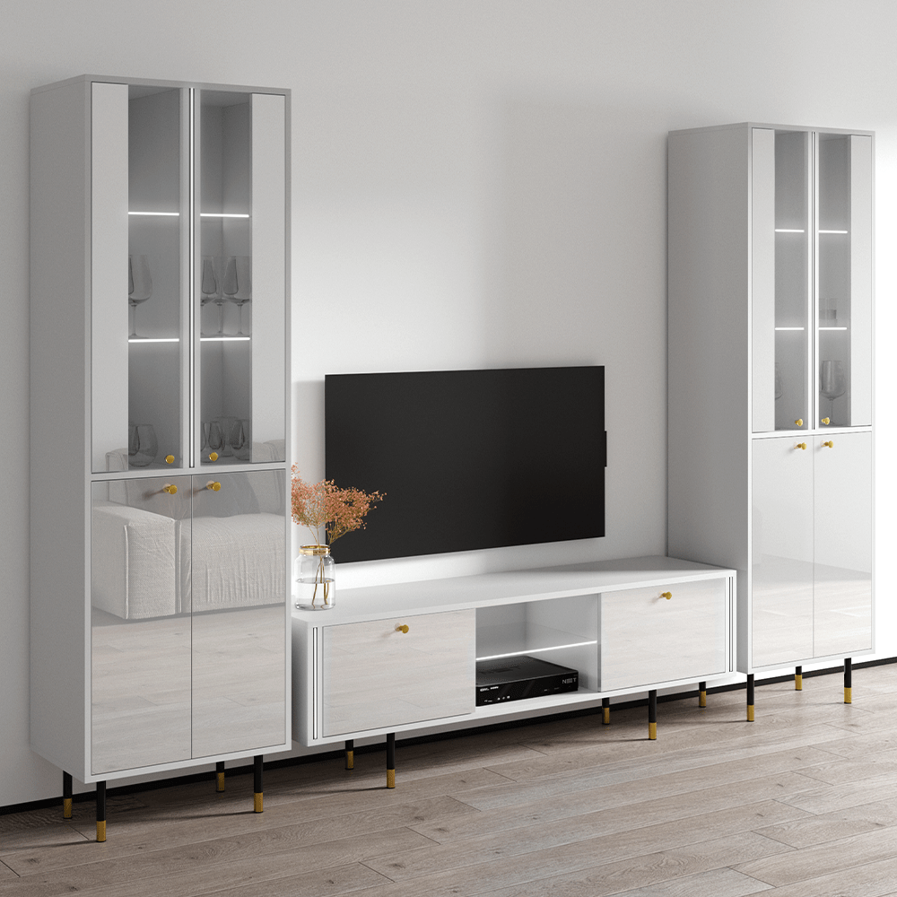 Cristal 01TV-BK-BK Entertainment Center