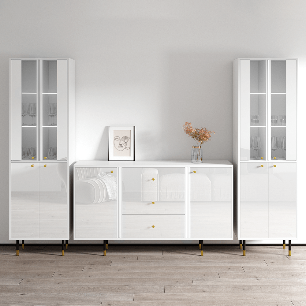 Cristal SB-BK-BK Entertainment Center - Meble Furniture