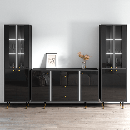 Cristal SB-BK-BK Entertainment Center - Meble Furniture