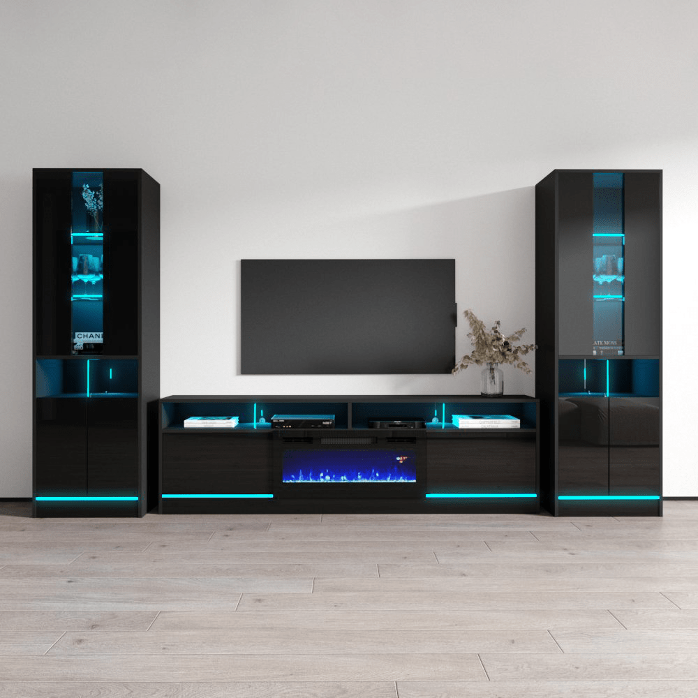 Disparo BL05-BK-BK Entertainment Center - Meble Furniture