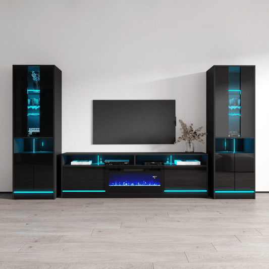 Disparo BL05-BK-BK Entertainment Center - Meble Furniture