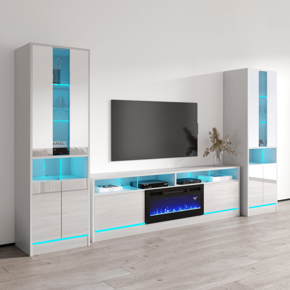 Disparo BL05-BK-BK Fireplace Entertainment Center