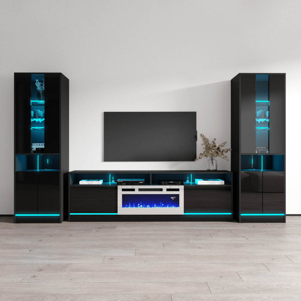 Disparo WH05-BK-BK Entertainment Center - Meble Furniture