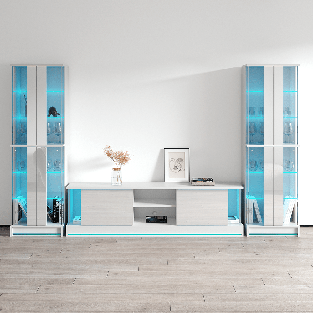 Efecto 01-BK-BK Entertainment Center - Meble Furniture