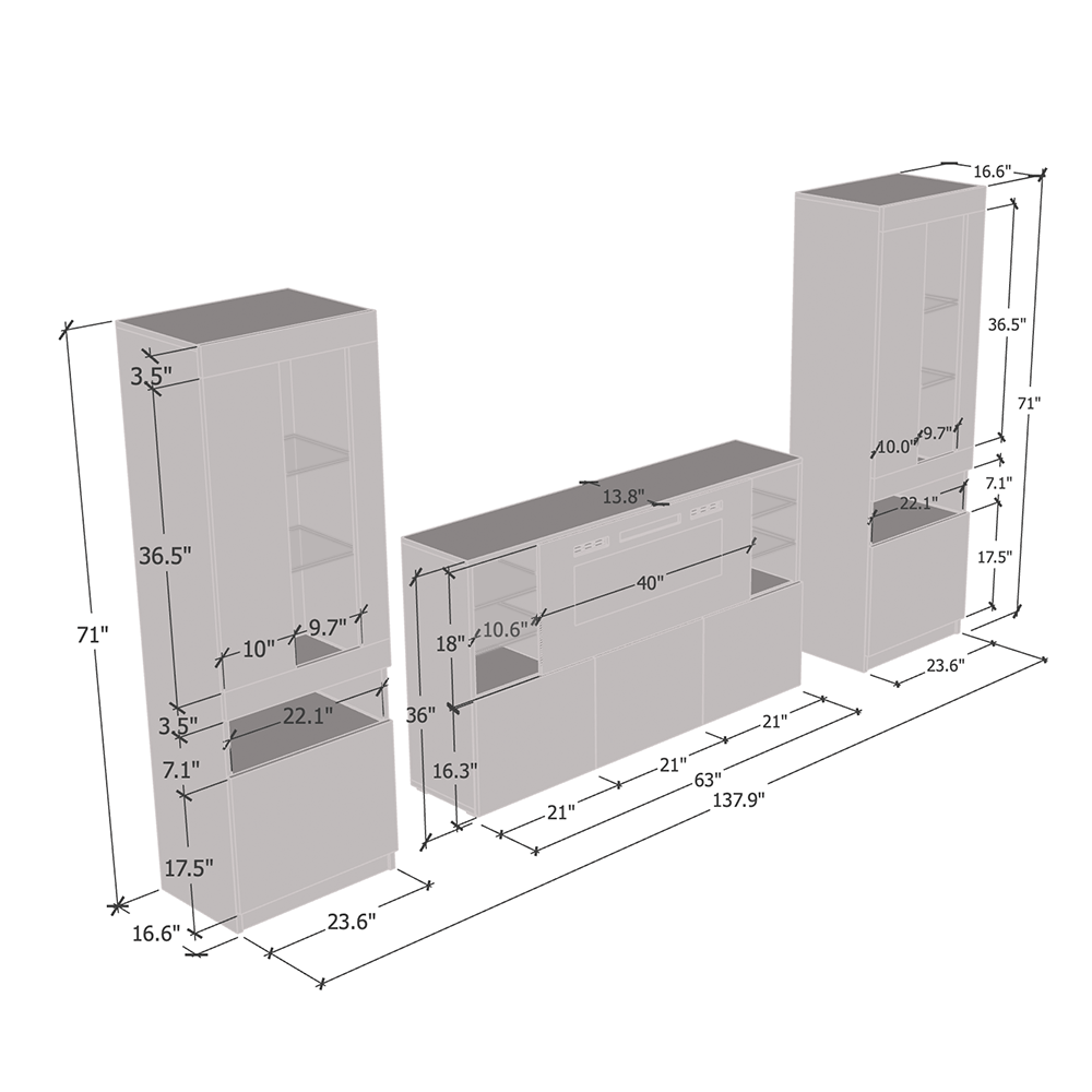 Komi 03 Fireplace Entertainment Center