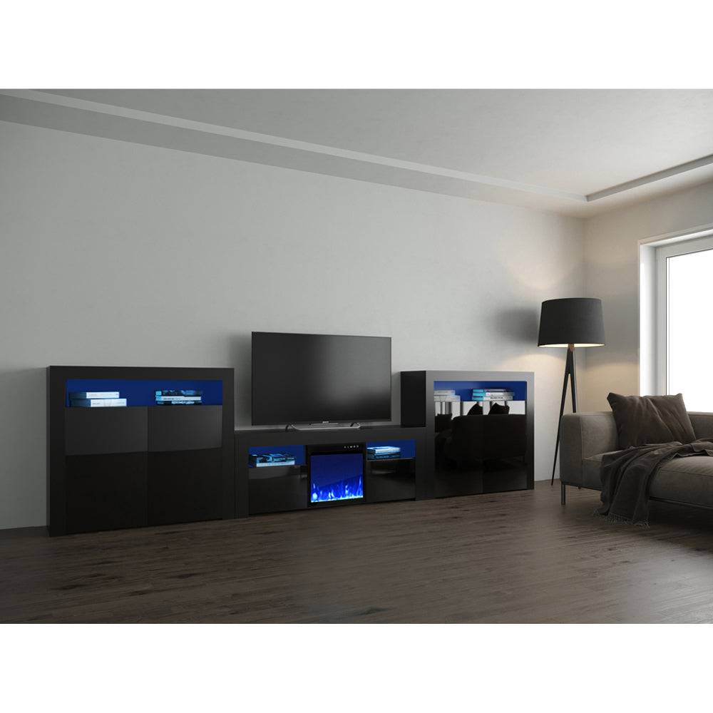 Milano 145EF-2D-2D Fireplace Entertainment Center