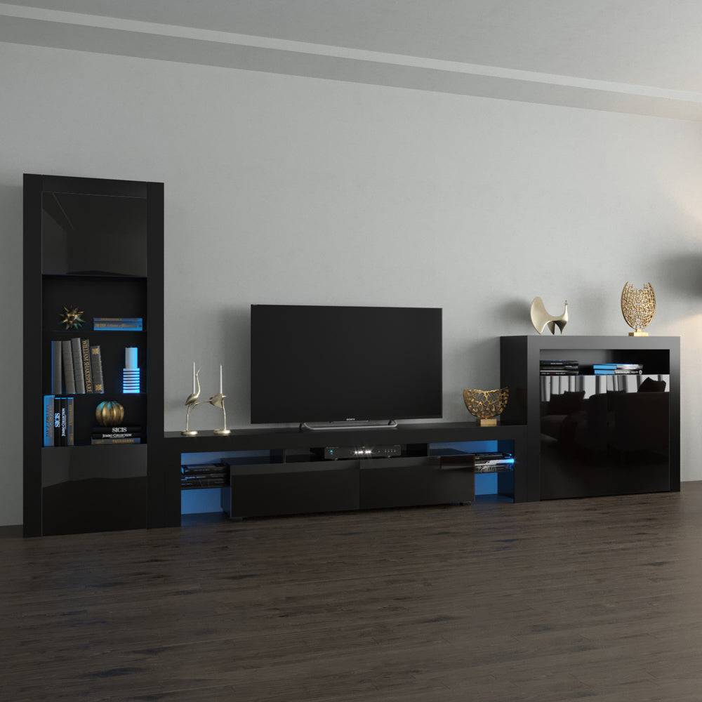 Milano Set 200-BK-2D Entertainment Center - Meble Furniture