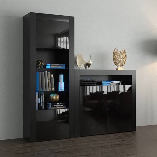 Milano Set 2D-BK Entertainment Center - Meble Furniture