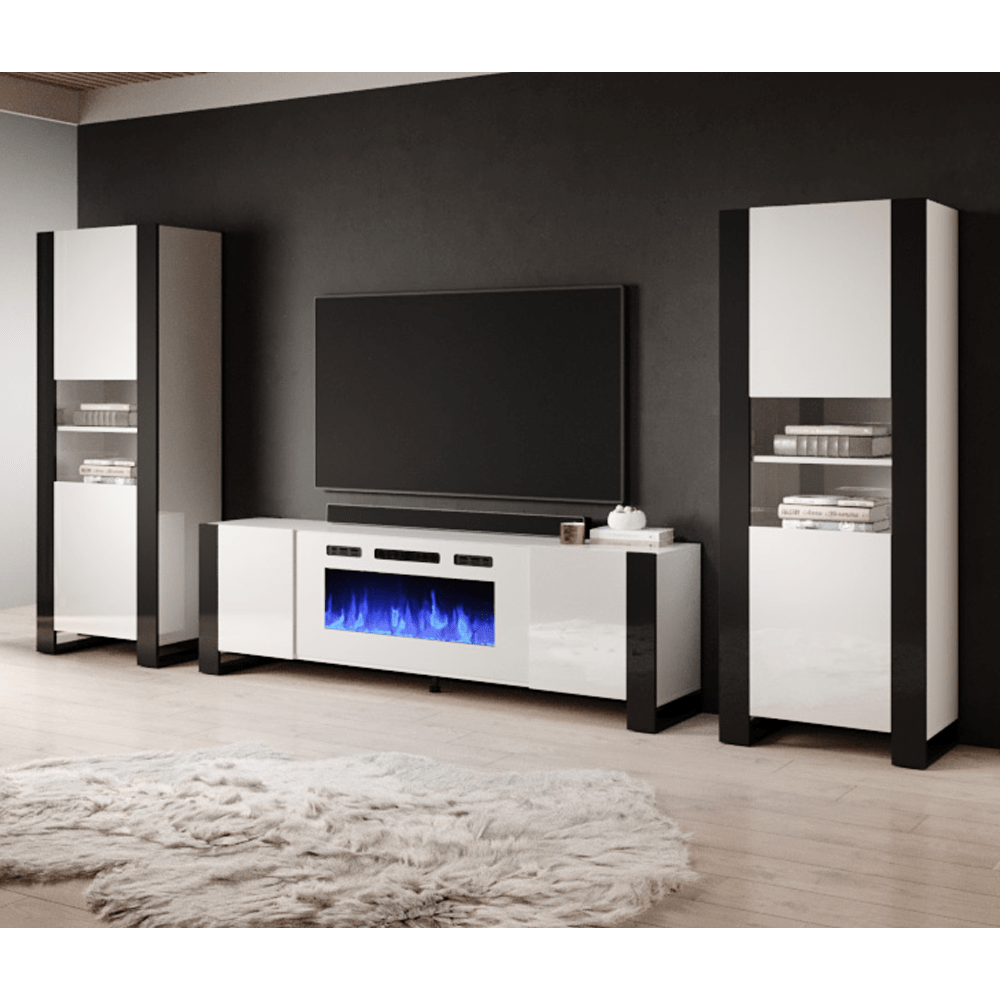 Woody WH-EF Electric Fireplace Entertainment Center - Meble Furniture