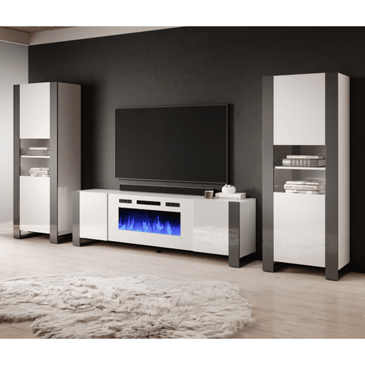 Woody WH-EF Electric Fireplace Entertainment Center - Meble Furniture