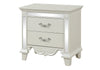 Galaxy Home Milan Mirror Framed Nightstand Made with Wood White Wood