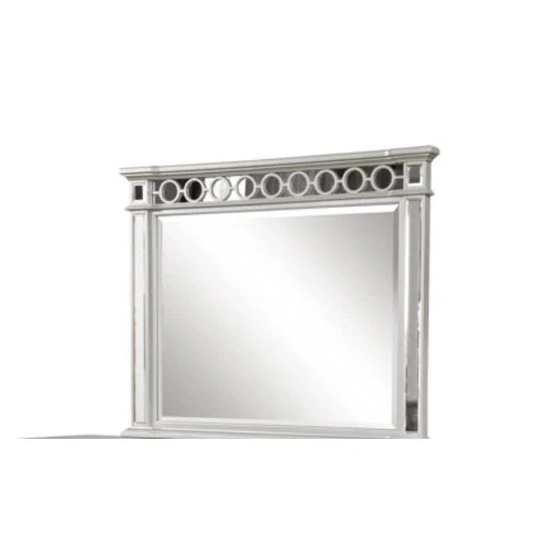 Galaxy Home Sophia Upholstery Mirror Made with Wood Gray Wood