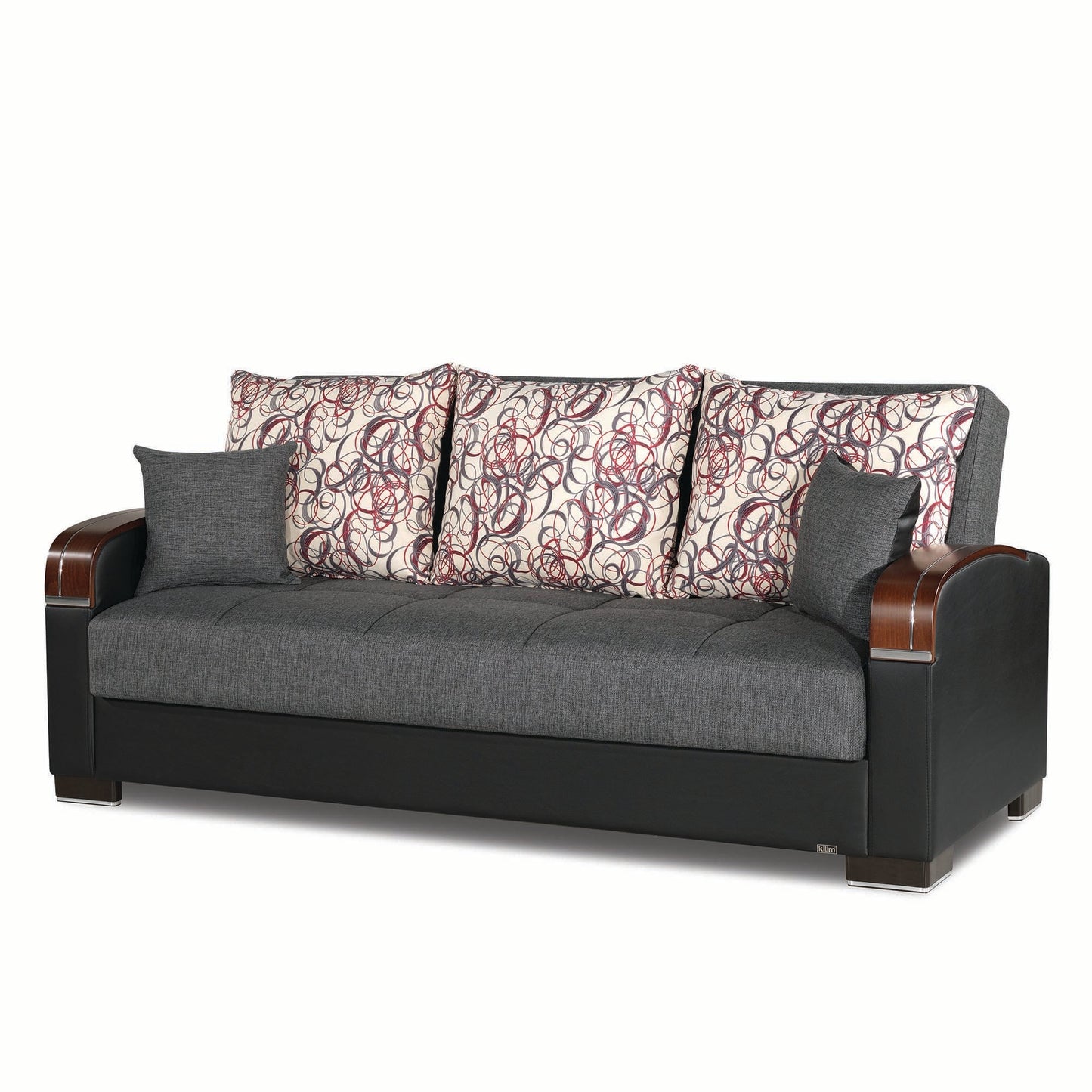 Mobimax Upholstered Convertible Sofabed with Storage Grey