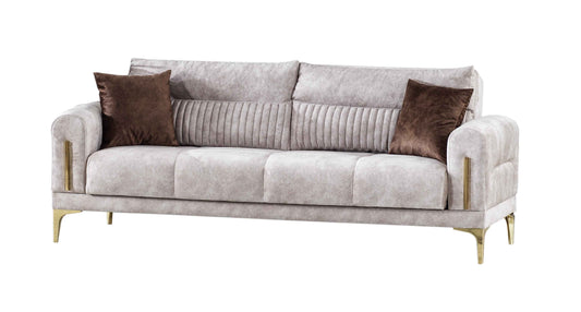 Moda Upholstered Convertible Sofabed Beige