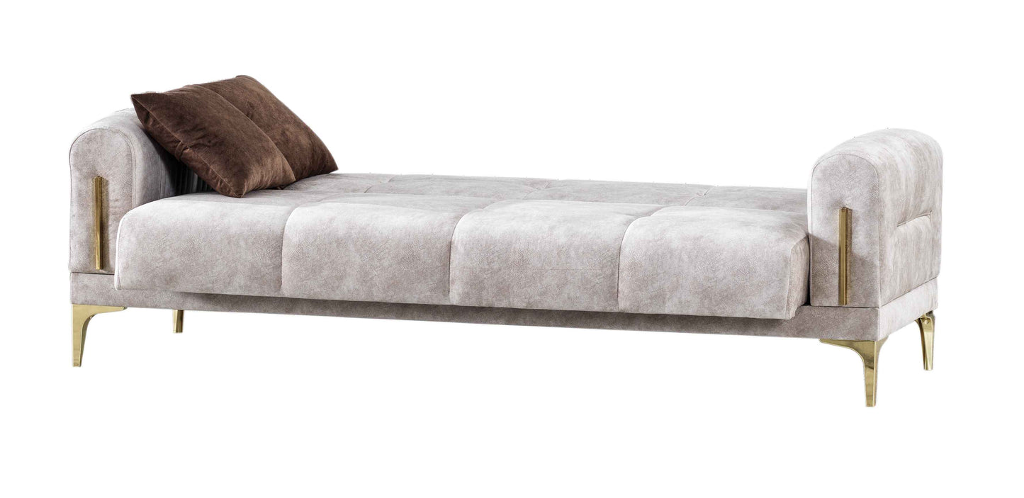 Moda Upholstered Convertible Sofabed Beige