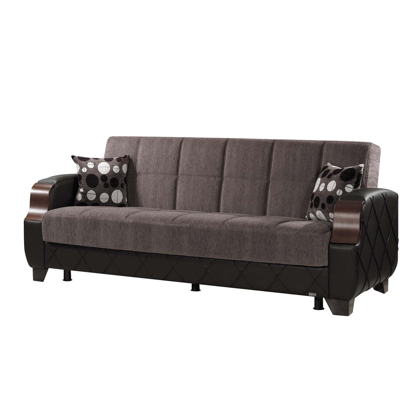 Molina Upholstered Convertible Sofabed with Storage Grey