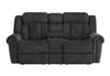 Homelegance Furniture Nutmeg Double Reclining Loveseat in Charcoal Gray 9901CC-2 image