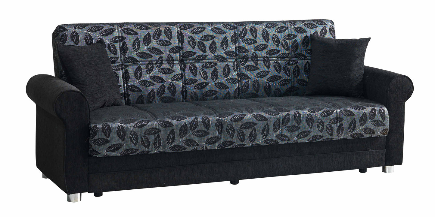 Rio Grande Upholstered Convertible Sofabed with Storage Black