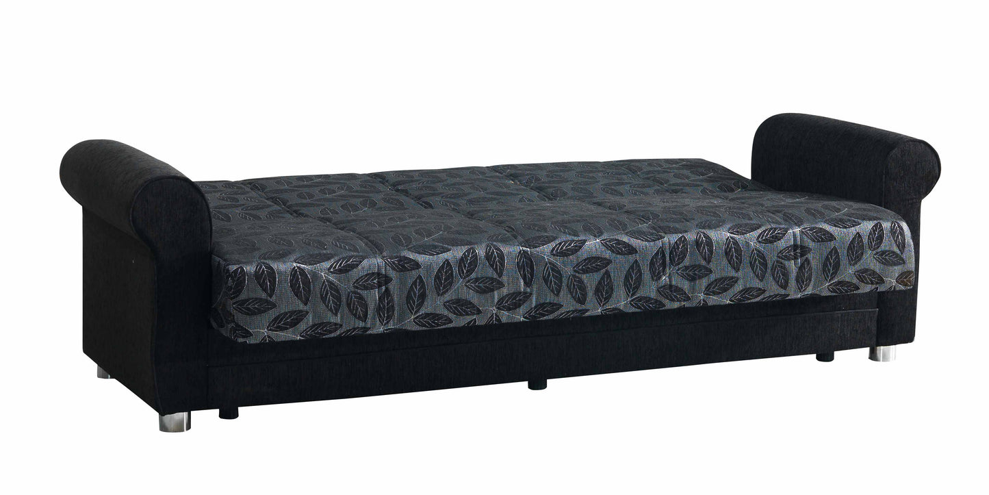 Rio Grande Upholstered Convertible Sofabed with Storage Black