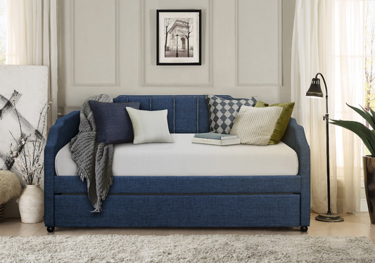 Aisha Blue Daybed with Trundle