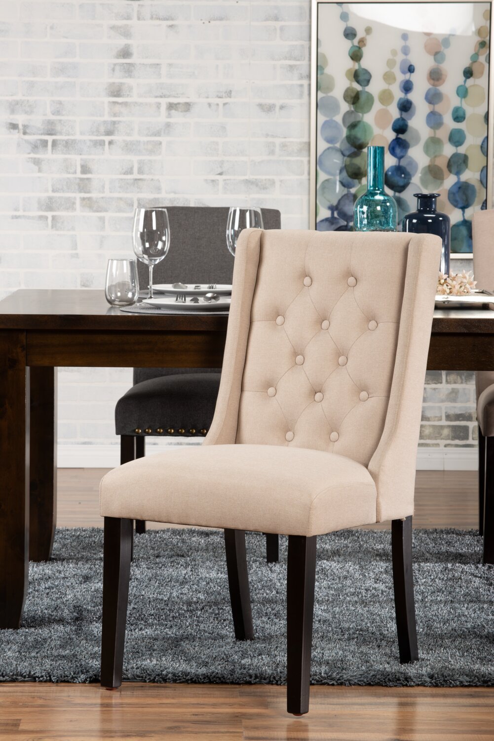 Stong Wingback Dining Chair - Taupe