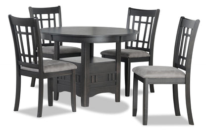 Coventry 5-Piece Dining Package - Grey-Brown