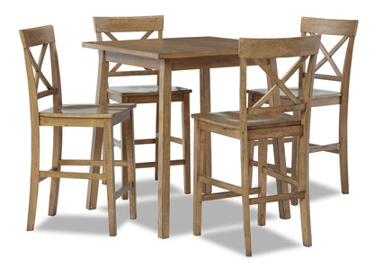 Wallace 5-Piece Counter-Height Dining Package - Natural
