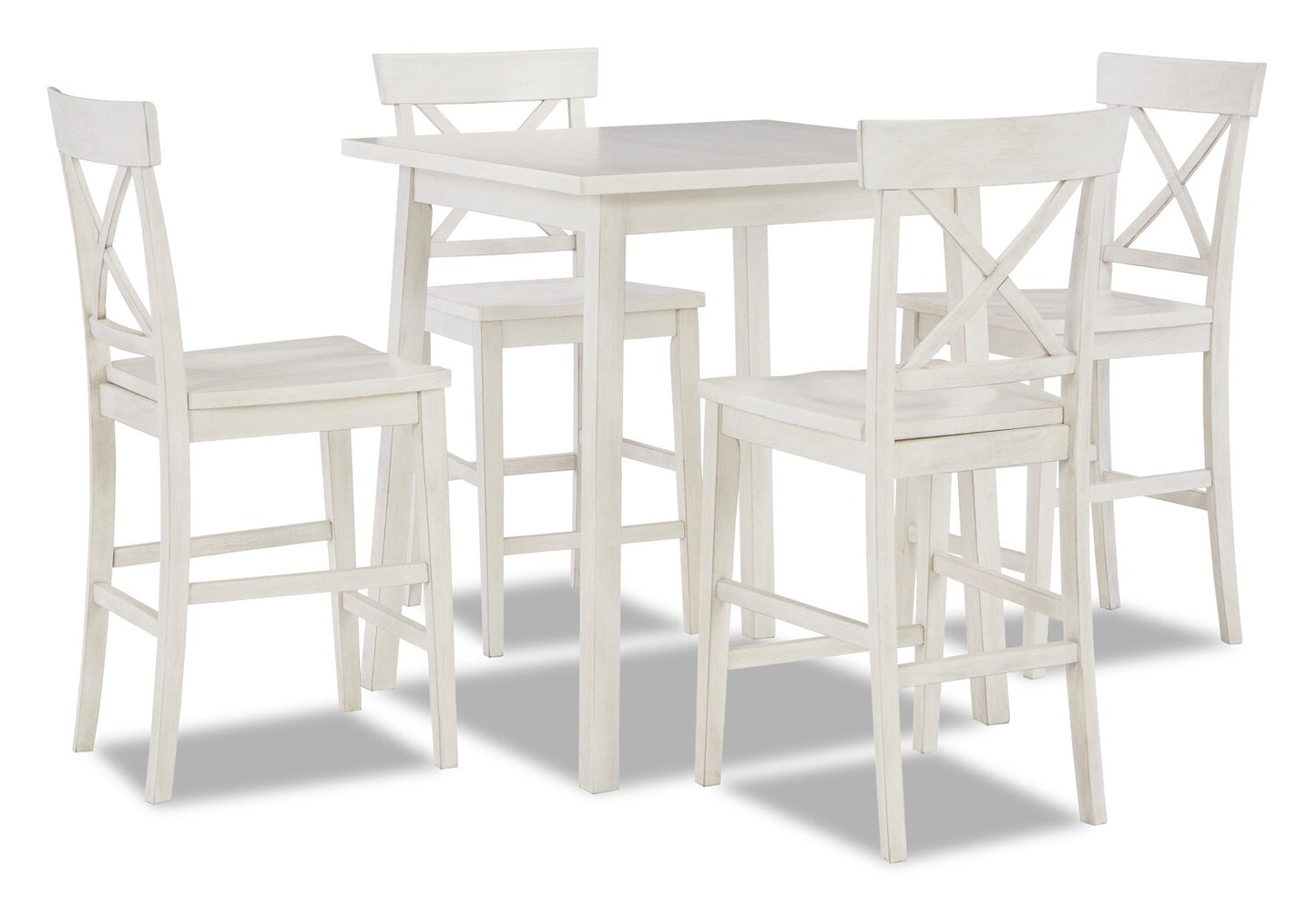 Wallace 5-Piece Counter-Height Dining Package - White
