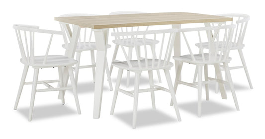 Telos 7-Piece Dining Package - White