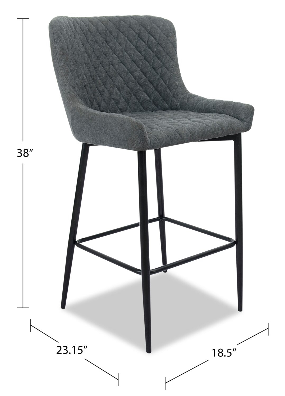 Brighton Counter-Height Stool - Grey