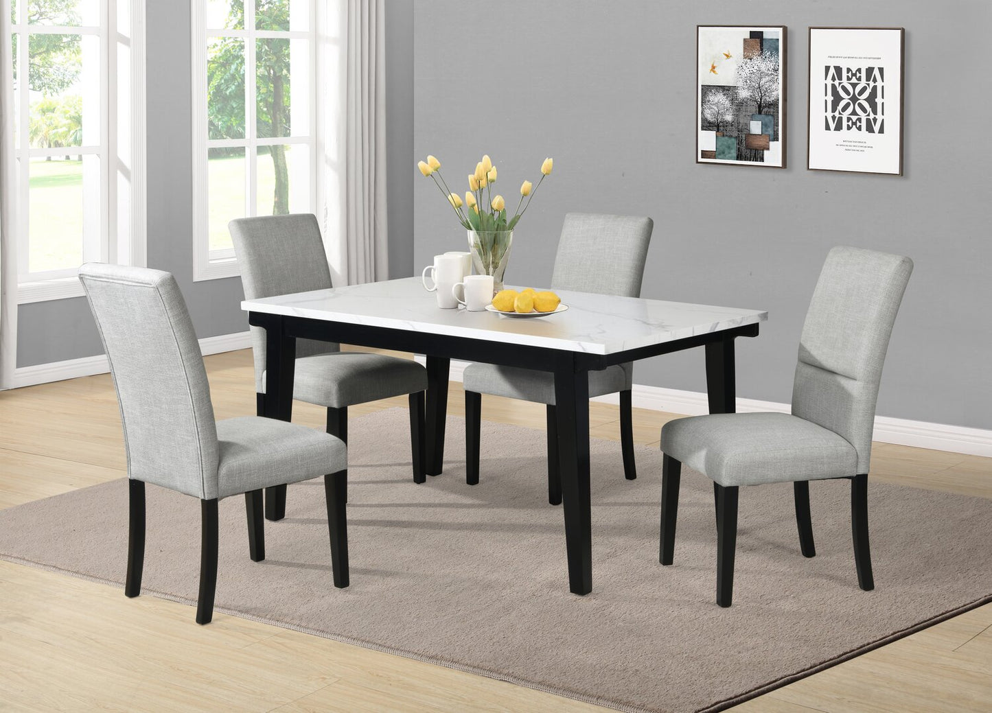 Quinlan 5-Piece Dining Package with Rectangular Dining Table