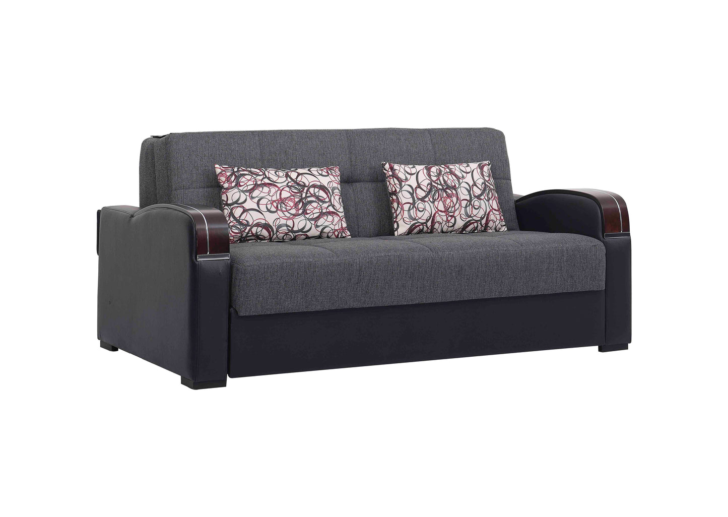 Sleep Plus Upholstered Convertible Sofabed with Storage Grey