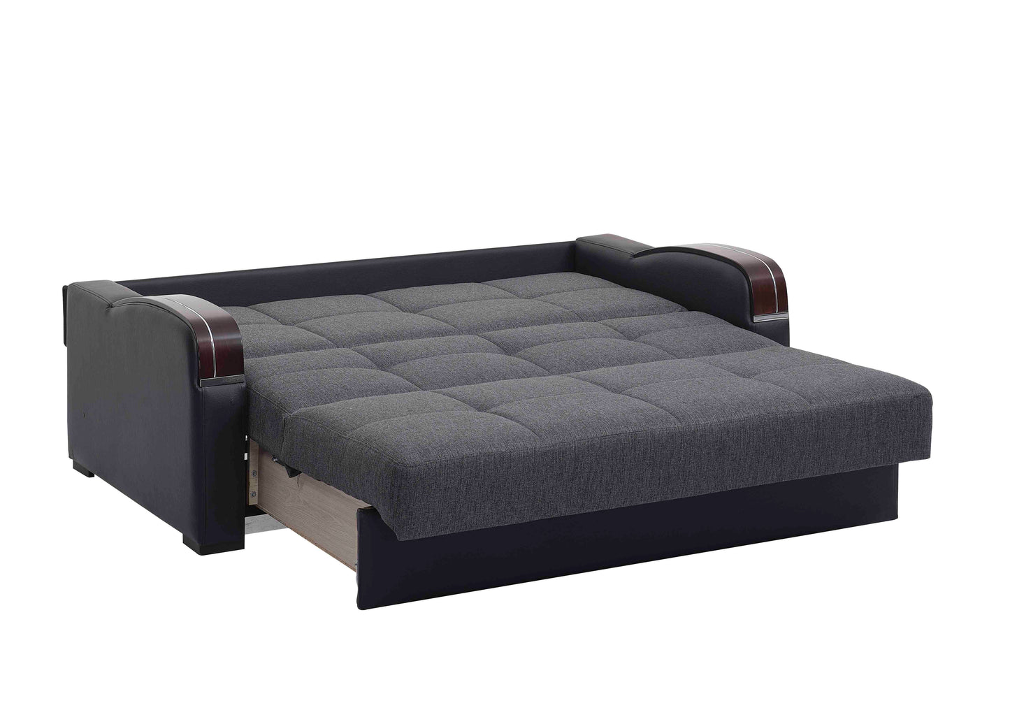 Sleep Plus Upholstered Convertible Sofabed with Storage Grey