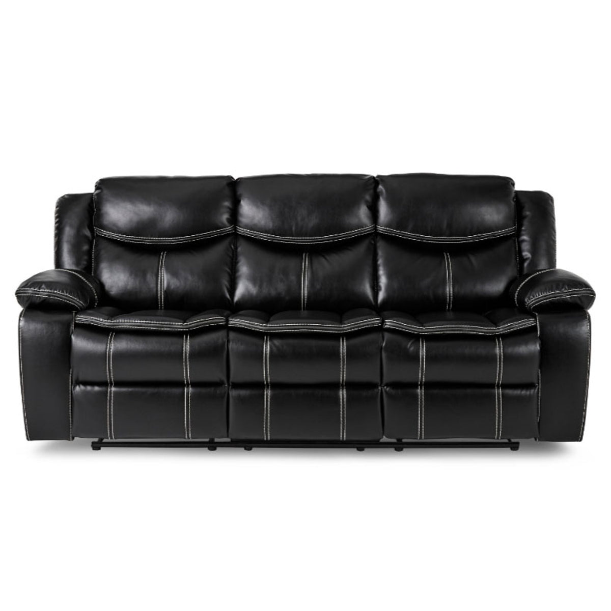 Homelegance Furniture Bastrop Double Reclining Sofa in Black 8230BLK-3 image