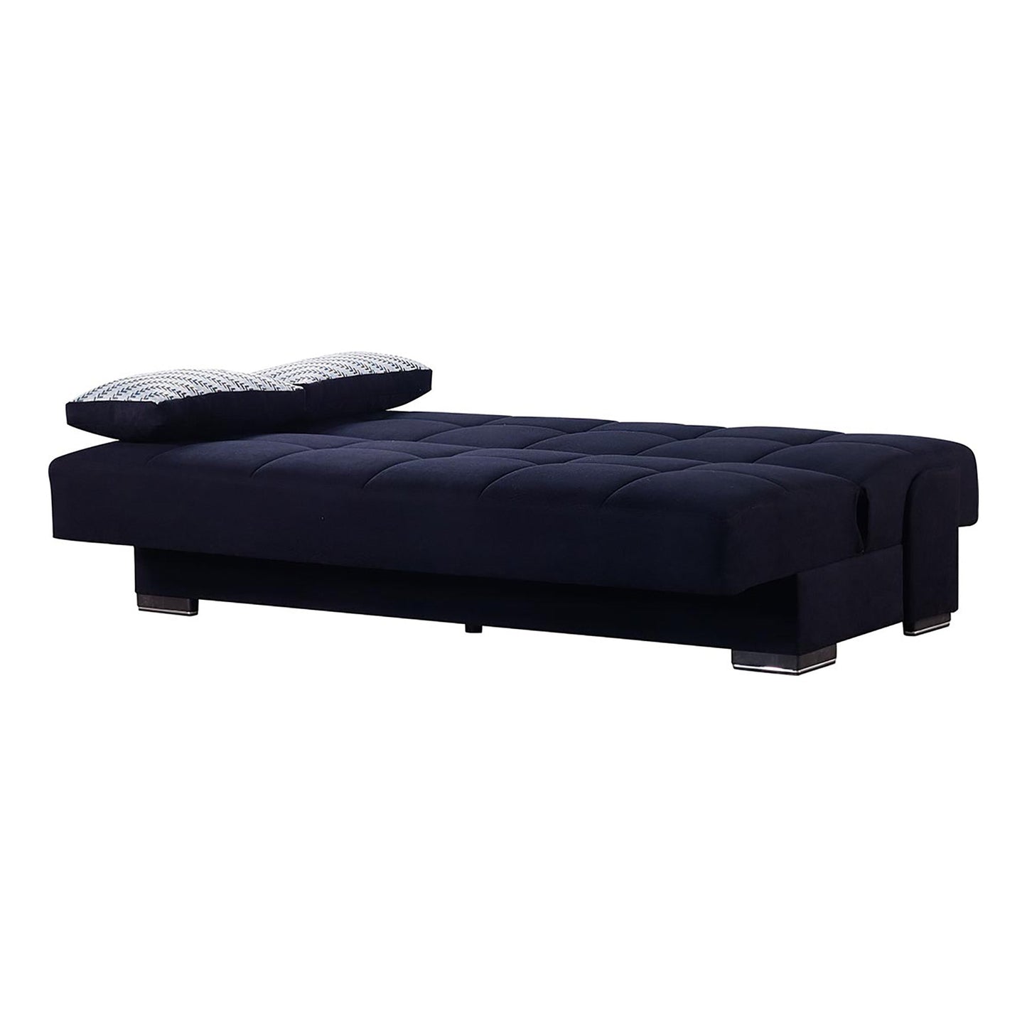 Soho Upholstered Convertible Sofabed with Storage Black