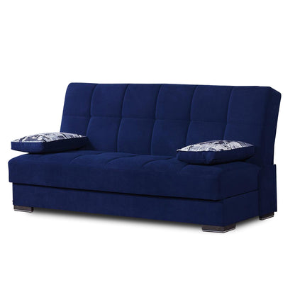 Soho Upholstered Convertible Sofabed with Storage Blue