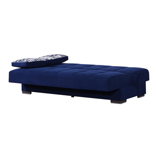 Soho Upholstered Convertible Sofabed with Storage Blue