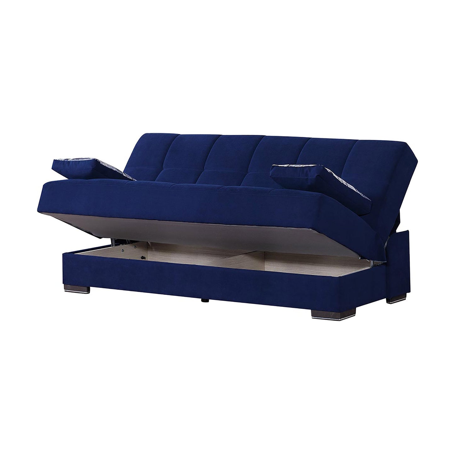 Soho Upholstered Convertible Sofabed with Storage Blue