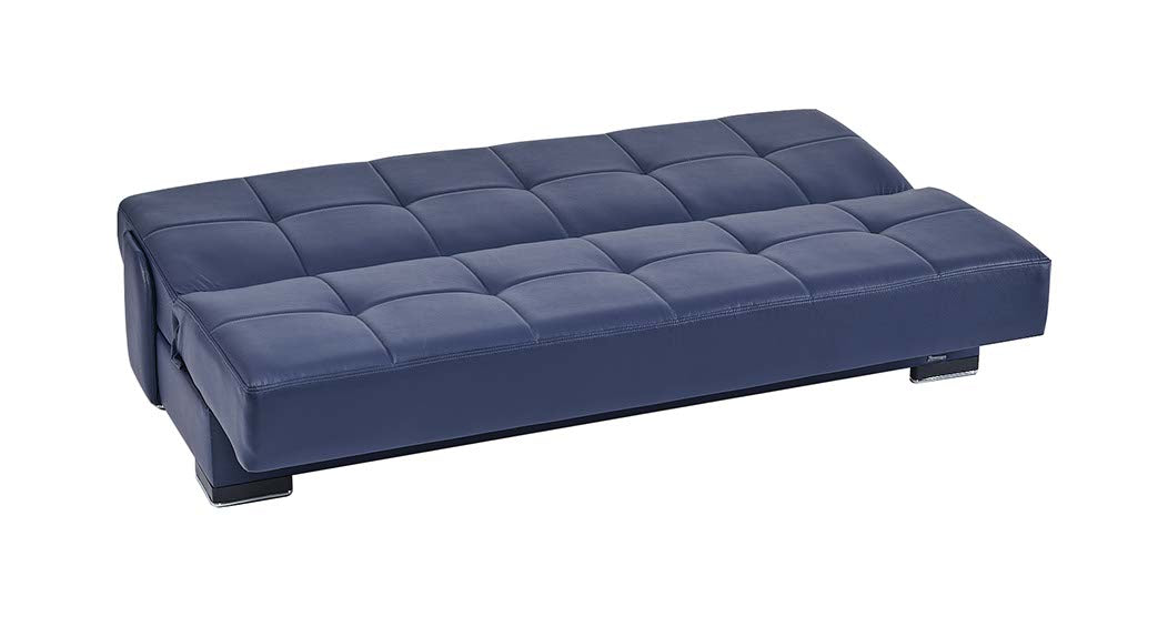 Soho Upholstered Convertible Sofabed with Storage Blue-PU