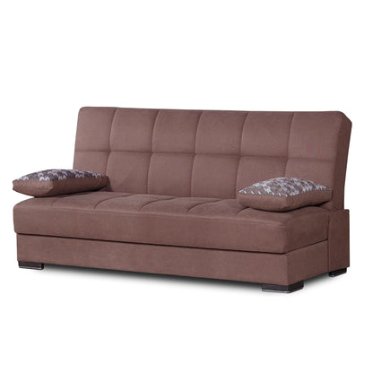 Soho Upholstered Convertible Sofabed with Storage Brown