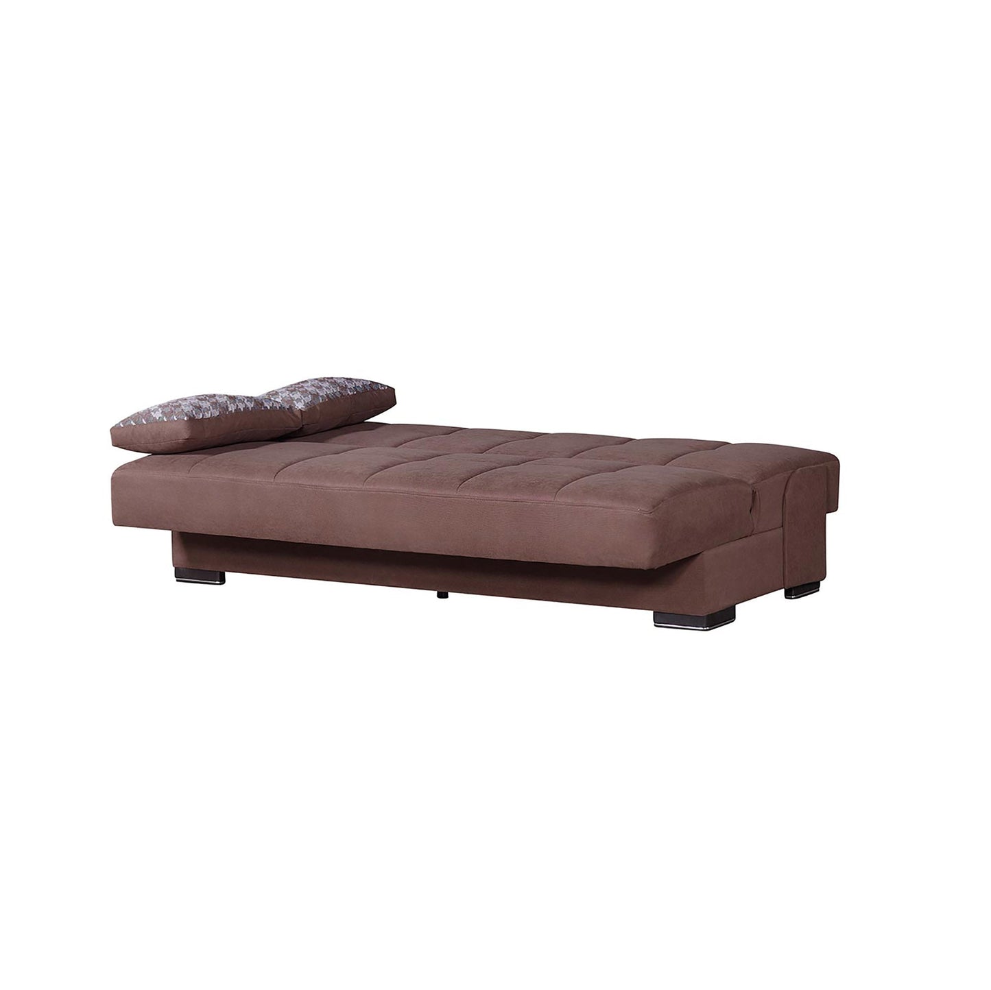 Soho Upholstered Convertible Sofabed with Storage Brown