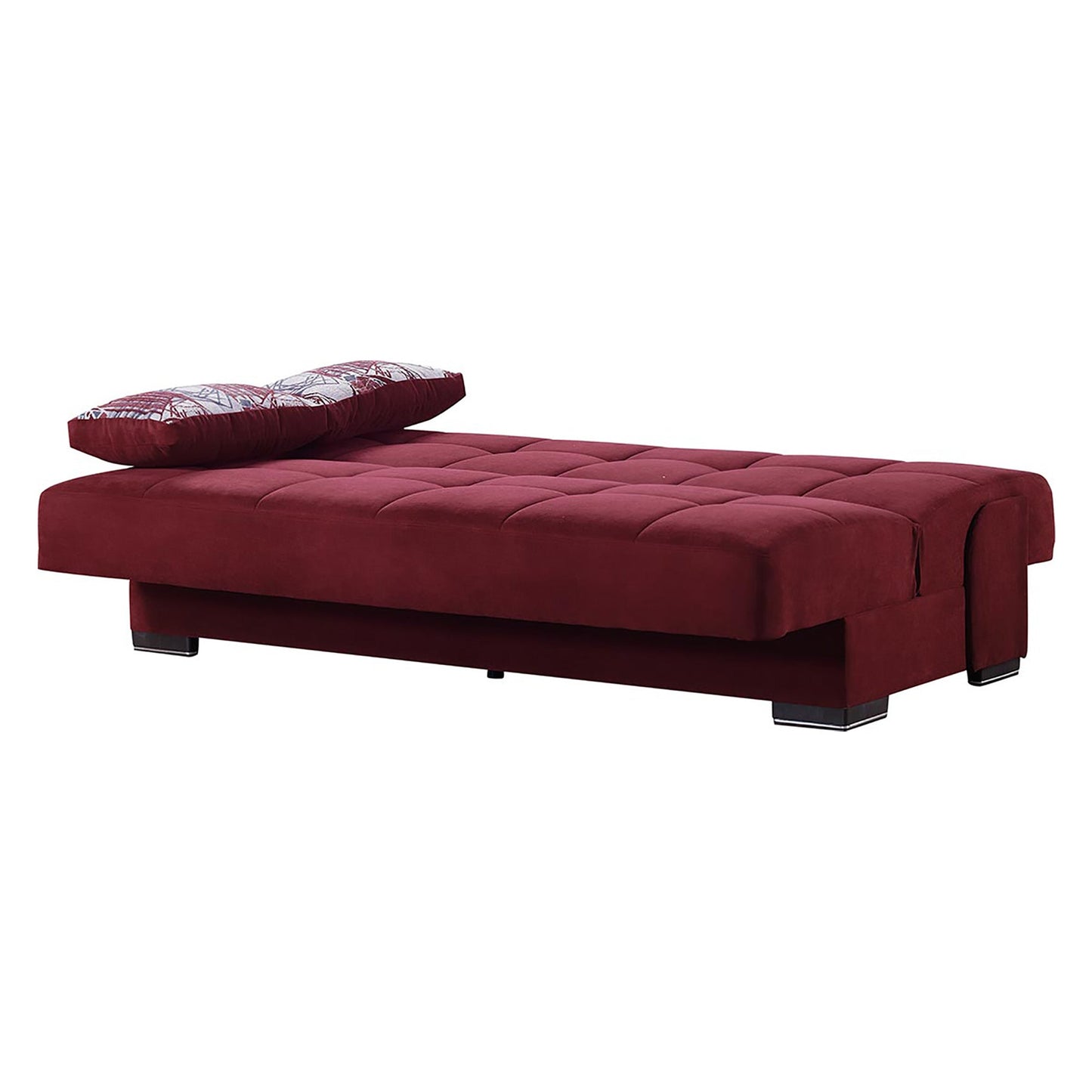 Soho Upholstered Convertible Sofabed with Storage Burgundy