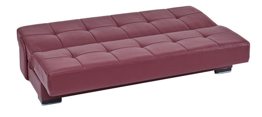 Soho Upholstered Convertible Sofabed with Storage Burgundy-PU