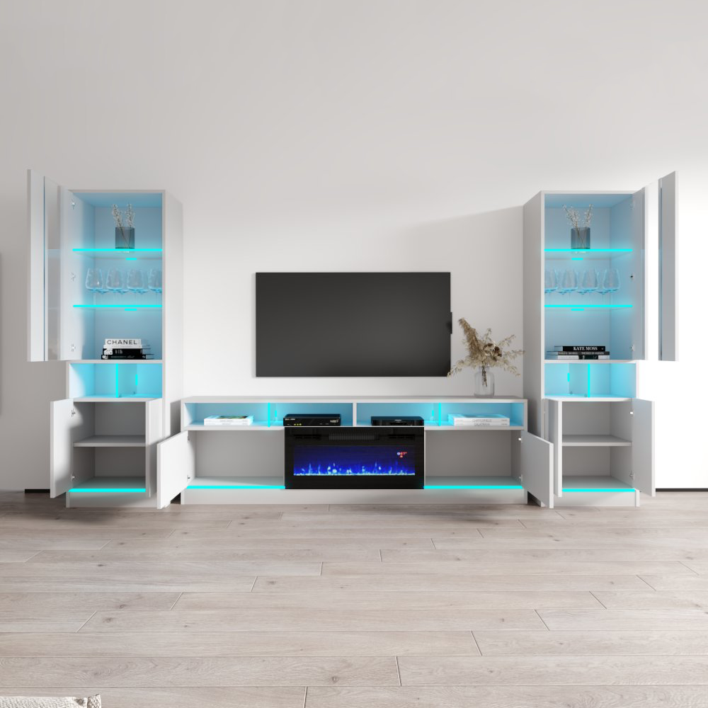 Disparo BL05-BK-BK Fireplace Entertainment Center