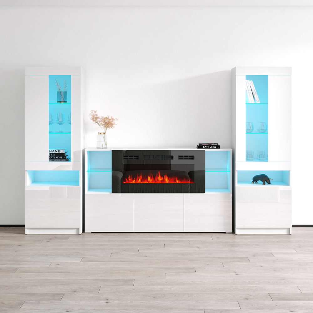 Komi 03 Fireplace Entertainment Center - Meble Furniture