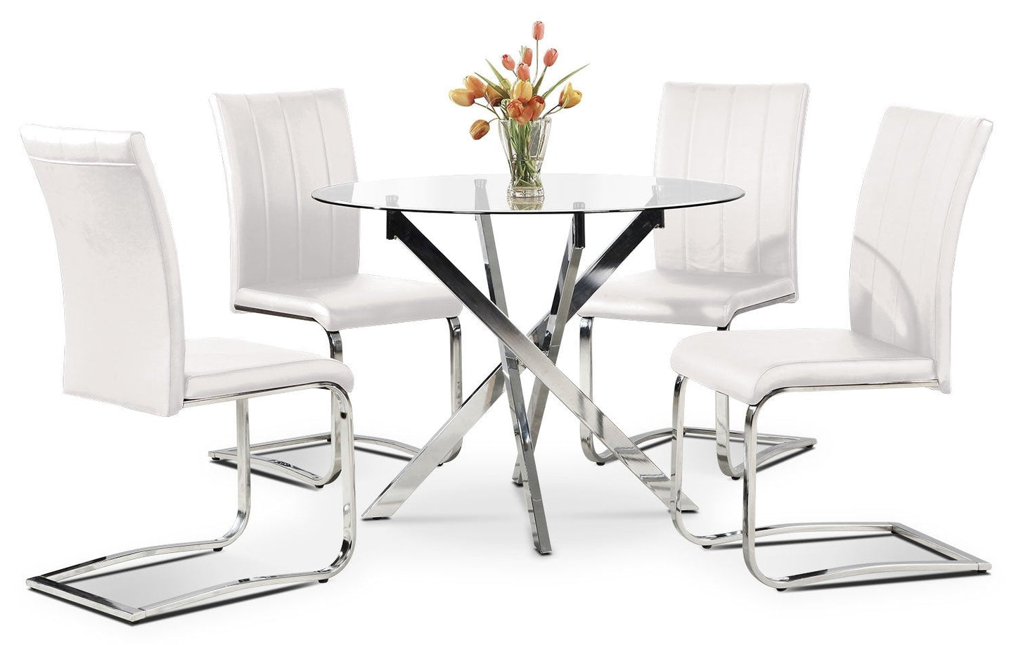 Graz 5-Piece Dining Package - White
